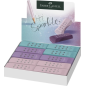 Gomme à effacer Faber-Castell Sparkle sans PVC, assorties