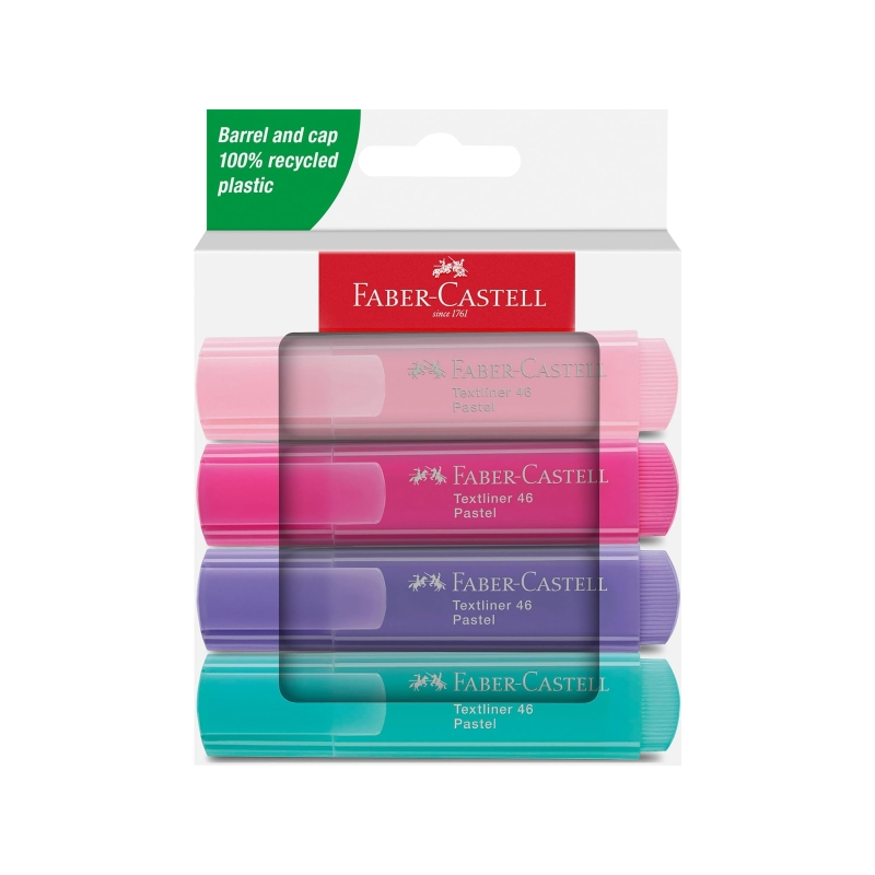 Faber-Castell Textliner 46 Surligneurs pastel x4 assortis