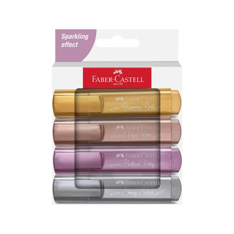 Surligneurs métallisés Faber-Castell Textliner 46 assortis Surligneurs métallisés Faber-Castell Textliner 46 assortis