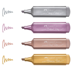 Surligneurs métallisés Faber-Castell Textliner 46 assortis