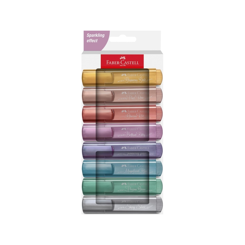 Surligneurs métallisés Faber-Castell Textliner 46 assortis Surligneurs métallisés Faber-Castell Textliner 46 assortis