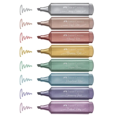 Surligneurs métallisés Faber-Castell Textliner 46 assortis