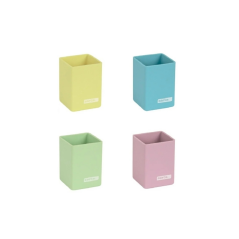 Safta Lot de 8 pots à crayons en silicone assortis