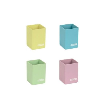 Safta Lot de 8 pots à crayons en silicone assortis