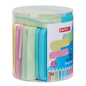 Lot de 16 étuis cylindriques PVC transparents assortis
