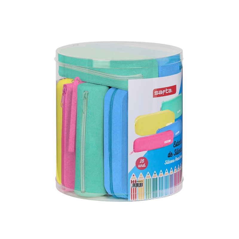 Lot de 16 étuis silicone pailletés assortis