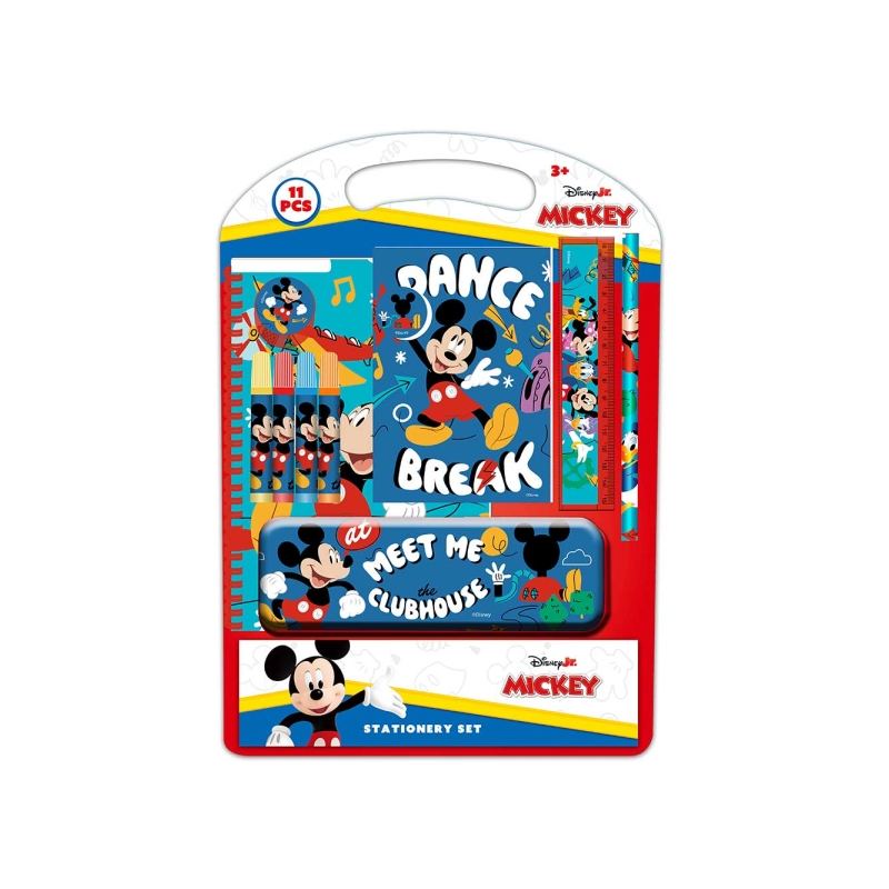 Kit scolaire Mickey Mouse Safta, trousse métal multicolore