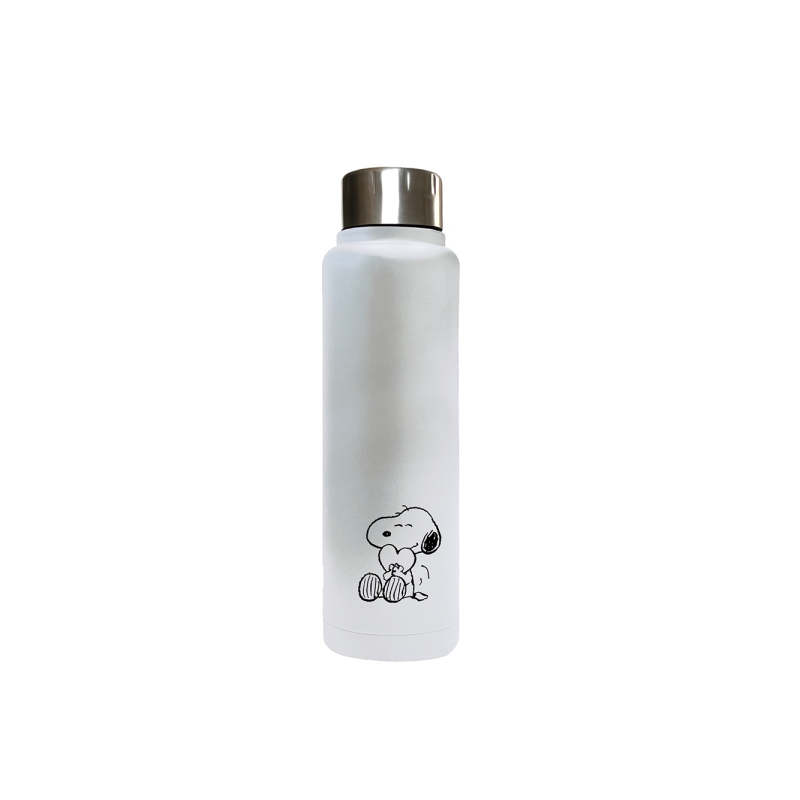 Bouteille isotherme Snoopy Love 500 ml blanche en inox Bouteille isotherme Snoopy Love 500 ml blanche en inox