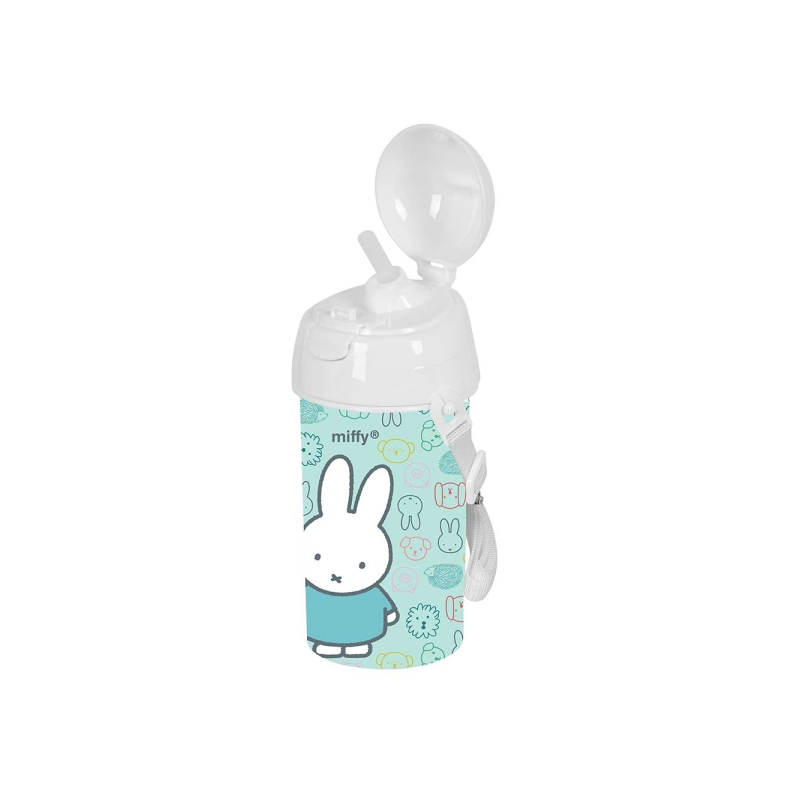 Bouteille Safta Miffy Friends 500 ml bleu clair avec paille Bouteille Safta Miffy Friends 500 ml bleu clair avec paille