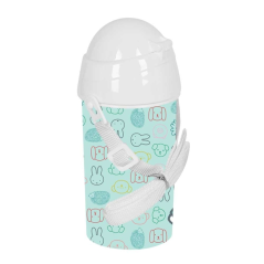 Bouteille Safta Miffy Friends 500 ml bleu clair avec paille