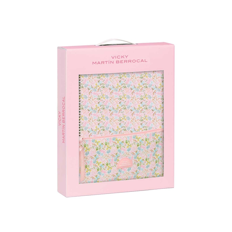 Coffret cadeau Safta VMB A4 cahier et trousse rose Coffret cadeau Safta VMB A4 cahier et trousse rose