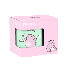 Mug céramique menthe rose chat