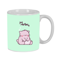 Mug céramique Le Chat Rose Safta 350 ml Menthe