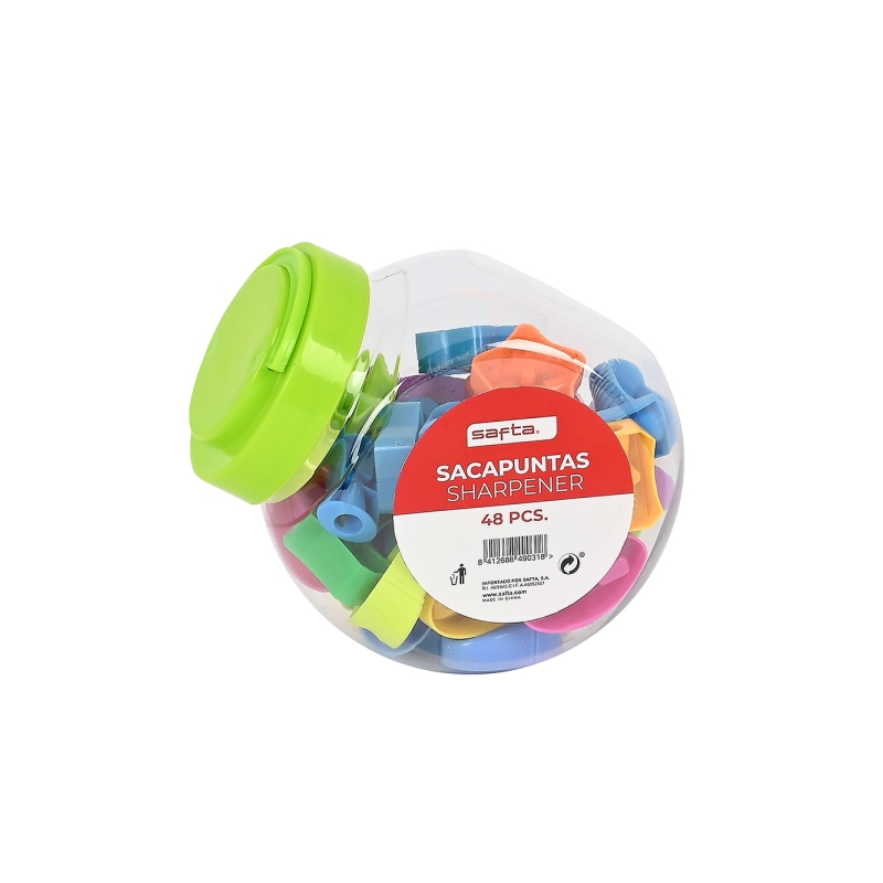 Lot de 48 taille-crayons compacts Safta, assortiment Lot de 48 taille-crayons compacts Safta, assortiment