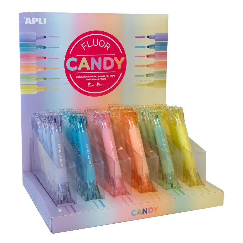 Surligneurs Fluorescents Double Pointe Apli - 6 Couleurs - 36

