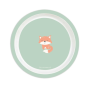Ensemble vaisselle enfant Petit Renard menthe Ensemble vaisselle enfant Petit Renard menthe