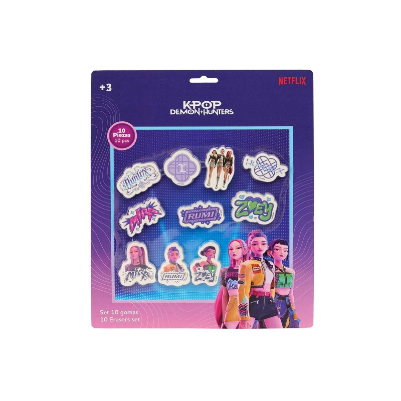 Gommes K-Pop Chasseurs de démons x10, multicolores