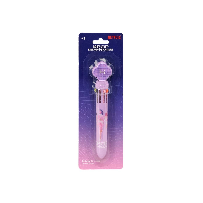 Stylo rétractable 10 couleurs K-Pop Demon Hunters rose