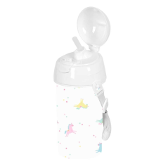 Bouteille Licorne Safta 500 ml Blanche avec Paille intégrée