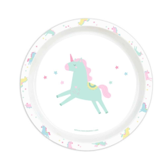 Service de table enfant Licorne bleu sans BPA Safta