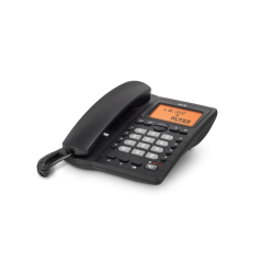Téléphone fixe noir mains libres