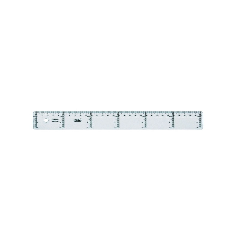 Règle transparente 30 cm Safta Cristal polystyrène