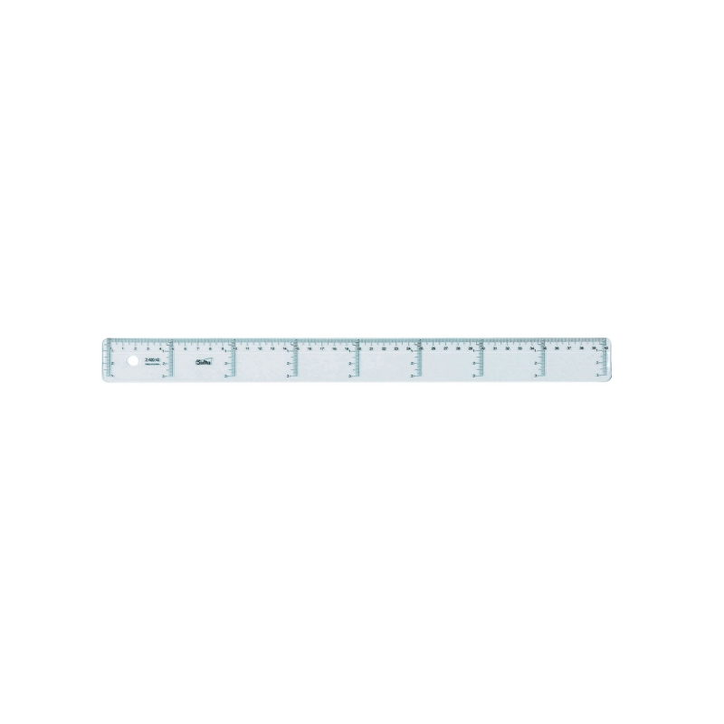 Règle graduée 40 cm transparente Safta