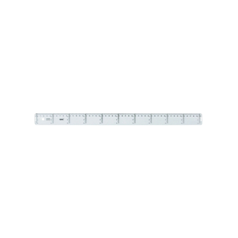 Règle plastique transparente graduée 50 cm Safta Cristal