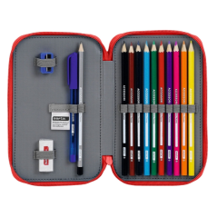 Trousse rouge à deux compartiments
