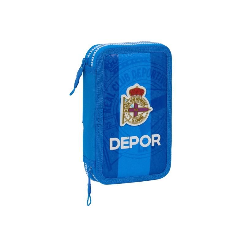 Trousse 2 niveaux Safta Real Deportivo bleue, 28 pièces Trousse 2 niveaux Safta Real Deportivo bleue, 28 pièces