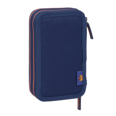 Trousse FC Barcelone 2 compartiments bleu marine