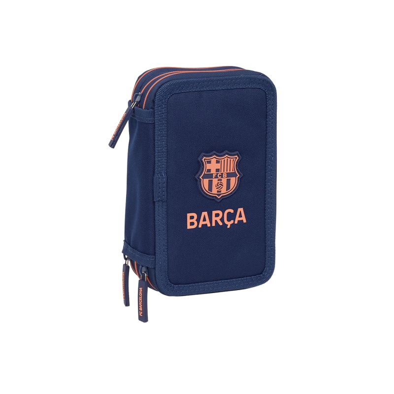 Trousse FC Barcelone 3 compartiments bleu marine