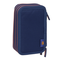Trousse FC Barcelone 3 compartiments bleu marine