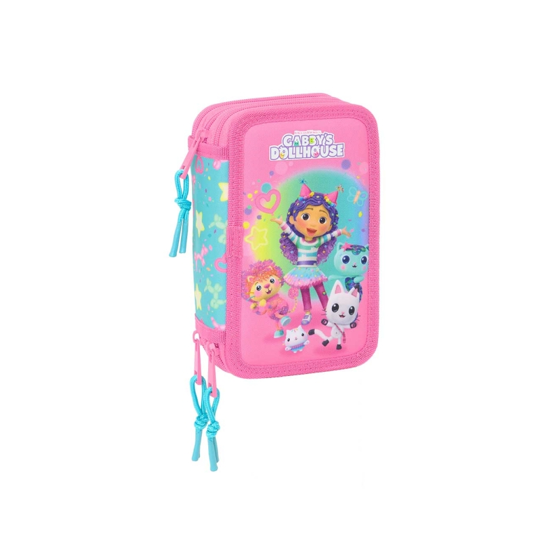 Trousse 3 compartiments Gabby's Dollhouse rose 37 pièces Trousse 3 compartiments Gabby's Dollhouse rose 37 pièces
