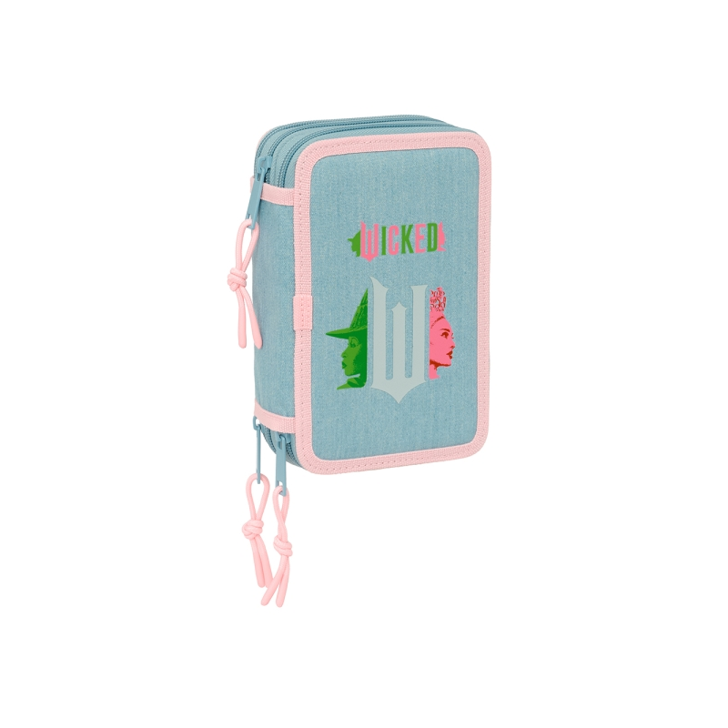 Trousse Wicked Safta 3 compartiments turquoise 37 pièces Trousse Wicked Safta 3 compartiments turquoise 37 pièces