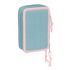 Trousse Wicked Safta 3 compartiments turquoise 37 pièces