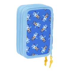 Trousse Bluey 3 compartiments bleue 37 pièces Safta