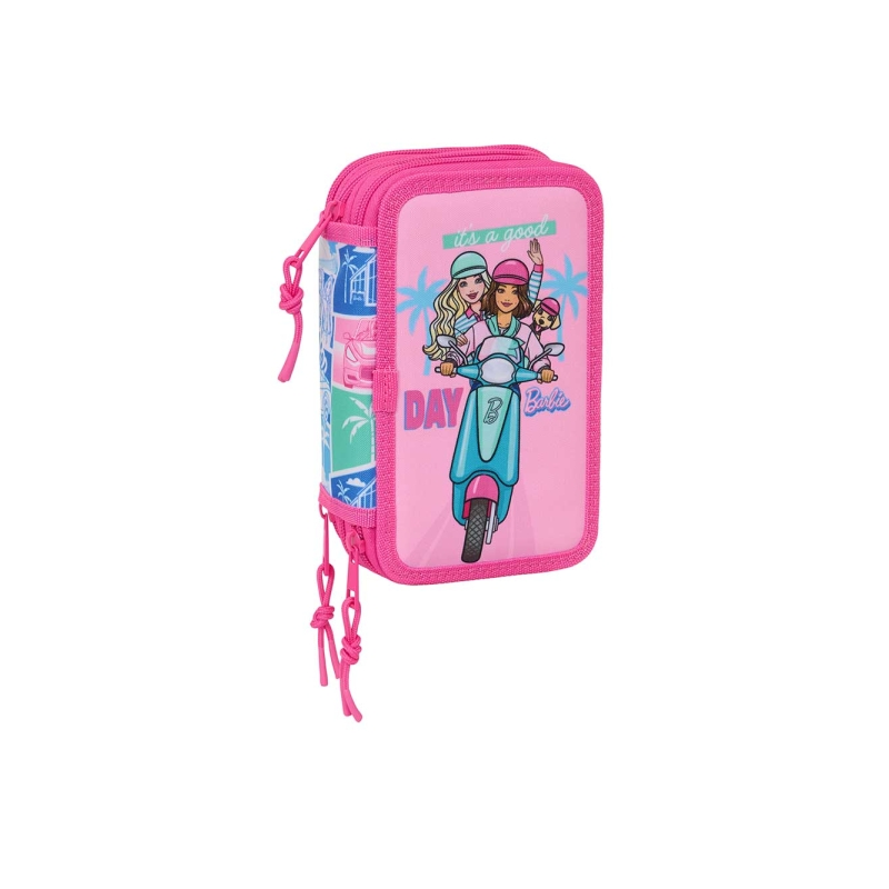Trousse Barbie Safta 3 compartiments rose Trousse Barbie Safta 3 compartiments rose
