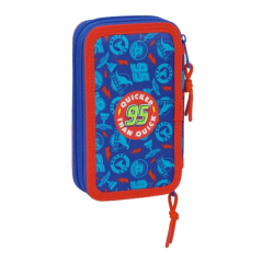 Trousse Cars Safta 2 compartiments bleue 29 pièces