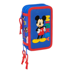 Trousse Mickey Mouse bleue à trois compartiments