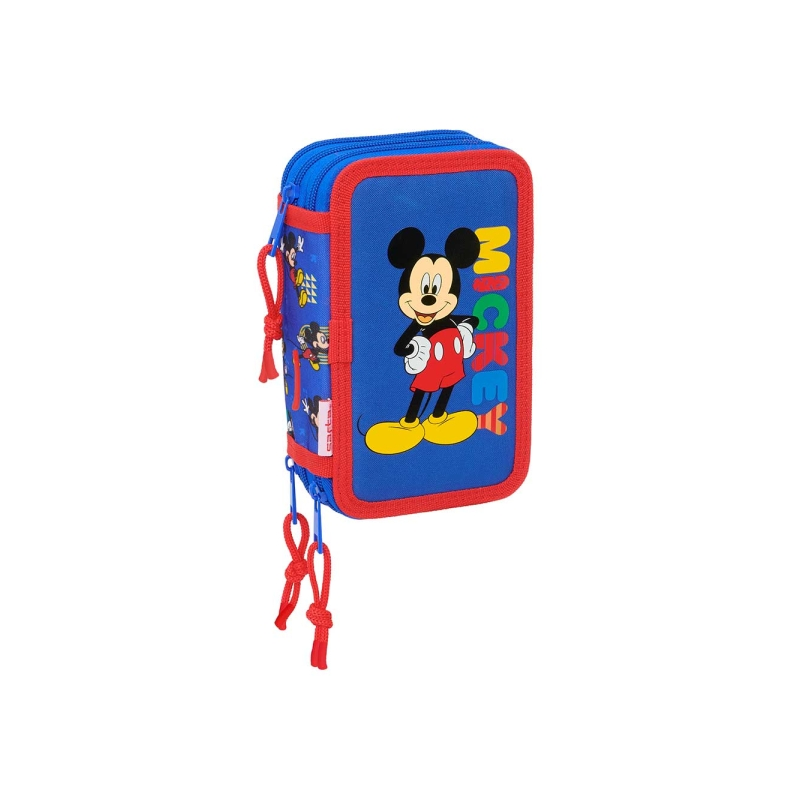 Trousse Mickey Mouse 3 compartiments bleue, 37 pièces Trousse Mickey Mouse 3 compartiments bleue, 37 pièces