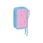 Trousse Stitch 3 compartiments Safta bleue 37 pièces