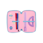 Trousse Stitch 3 compartiments Safta bleue 37 pièces