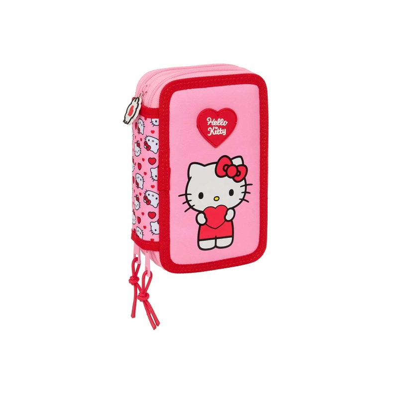 Trousse Hello Kitty 3 compartiments rose 37 pièces Trousse Hello Kitty 3 compartiments rose 37 pièces
