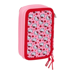 Trousse Hello Kitty 3 compartiments rose 37 pièces