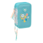 Trousse 3 compartiments Moos Fiori 37 pièces bleu clair