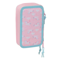 Trousse à crayons Safta Glowlab 3 compartiments rose