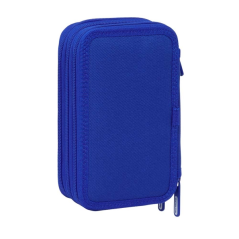 Trousse Real Madrid 3 compartiments 37 pièces bleue
