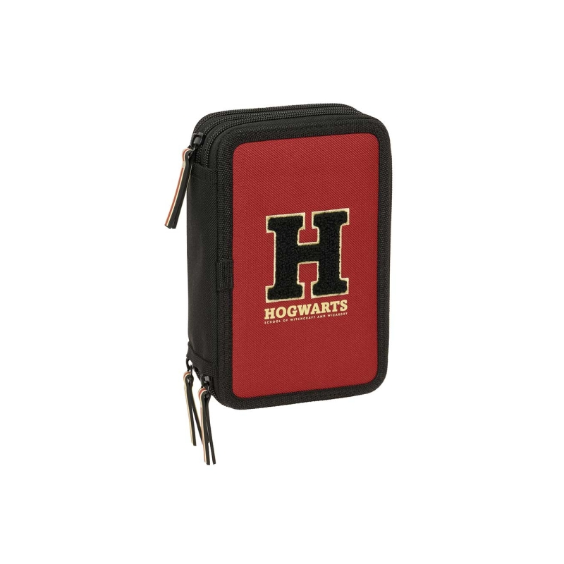 Plumier Harry Potter Poudlard 3 étages noir et rouge Plumier Harry Potter Poudlard 3 étages noir et rouge
