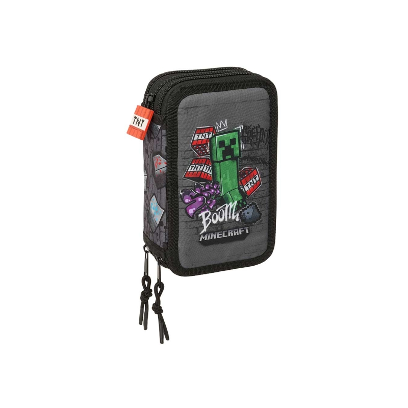 Plumier Minecraft Graffiti 3 étages 37 pièces gris Plumier Minecraft Graffiti 3 étages 37 pièces gris